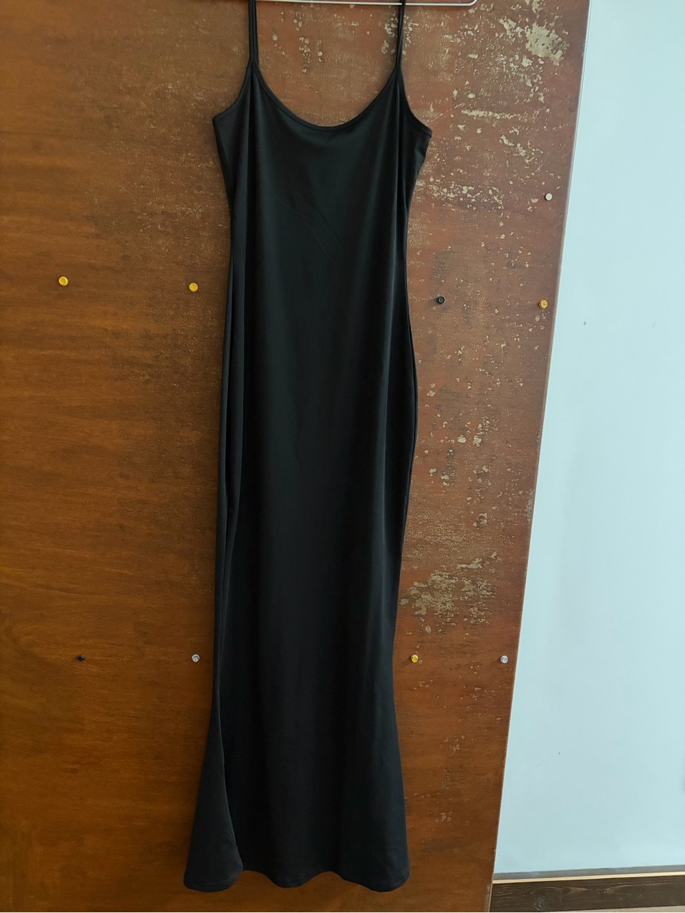 Women's Black Body Con Dress - Elegant Simple Maxi